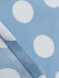 Blue 1950s Polka Dot Swing Vintage Dress
