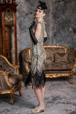 Champagne 1920s Sequined Flapper Dress