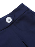2PCS 1950s Black Curves Blouse & Navy Blue Shorts