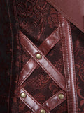 Steampunk Halter Leather Gothic Corset