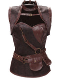 Halloween Steampunk Leather Gothic Corset