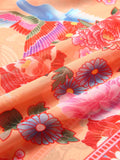 Red Floral Bohemian Lace-Up Cover Up
