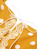 Yellow Polka Dots Spaghetti Strap Romper