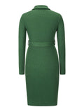 1960s Chelsea Collar Button Solid Dress