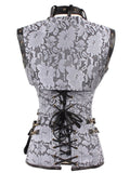 Halloween Steampunk Leather Gothic Corset