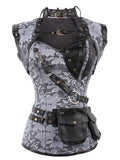 Halloween Steampunk Leather Gothic Corset