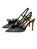 Retro Lace D¨¦cor Sling Back Shoes