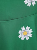 1950s Daisy Sleeveless Swing Dress