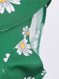 1950s Daisy Sleeveless Swing Dress