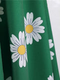 1950s Daisy Sleeveless Swing Dress