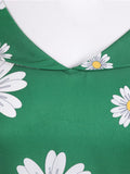 1950s Daisy Sleeveless Swing Dress