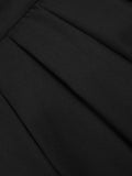 Black 1950s Solid Panel-gore Skirt