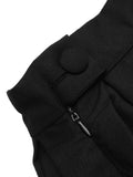 Black 1950s Solid Panel-gore Skirt