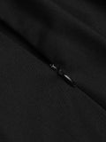 Black 1950s Solid Panel-gore Skirt