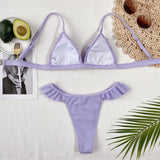 Lavender Ruffled Bikini Set