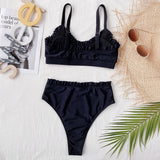 Ruffled High Waist Bikini Set