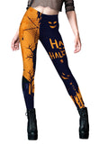 Black & Orange Halloween Carnival Night Leggings