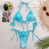 Sky Blue Criss-Cross Bikini Set