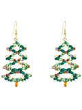 Retro Christmas Tree Alloy Earrings