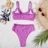 Ruffled High Waist Bikini Set