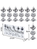 Painted Spiral Glitter Candy Christmas Tree Decorations
