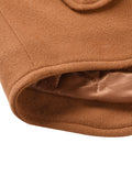 1960s Furry Solid Hooded Thickened Cotton Coat
