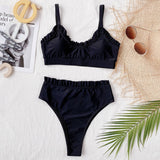 Ruffled High Waist Bikini Set