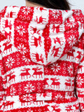 [Plus Size] 1940s Christmas Print Flannel Thickened Sleepwear