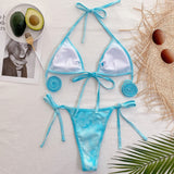Sky Blue Criss-Cross Bikini Set