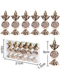 Painted Spiral Glitter Candy Christmas Tree Decorations