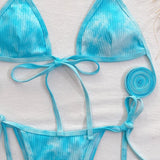 Sky Blue Criss-Cross Bikini Set