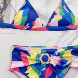 Multi-Color Straps Bikini Set
