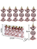 Painted Spiral Glitter Candy Christmas Tree Decorations