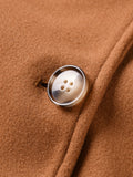 1960s Furry Solid Hooded Thickened Cotton Coat