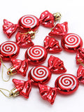 Painted Spiral Glitter Candy Christmas Tree Decorations