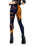 Black & Orange Halloween Carnival Night Leggings