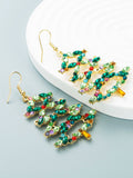 Retro Christmas Tree Alloy Earrings