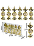 Painted Spiral Glitter Candy Christmas Tree Decorations