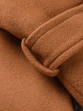 1960s Furry Solid Hooded Thickened Cotton Coat