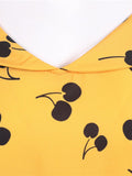 1950s Cherry Sleeveless Swing Dress