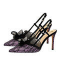 Retro Lace D¨¦cor Sling Back Shoes
