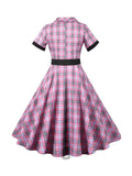 1950s Plaids Belted Swing Dress