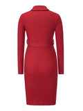 1960s Chelsea Collar Button Solid Dress