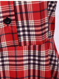 1950s Plaids Belted Swing Dress