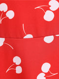 1950s Cherry Sleeveless Swing Dress