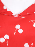 1950s Cherry Sleeveless Swing Dress