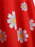 1950s Daisy Sleeveless Swing Dress