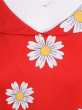 1950s Daisy Sleeveless Swing Dress