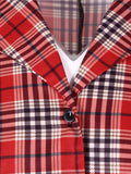 1950s Plaids Belted Swing Dress