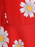 1950s Daisy Sleeveless Swing Dress